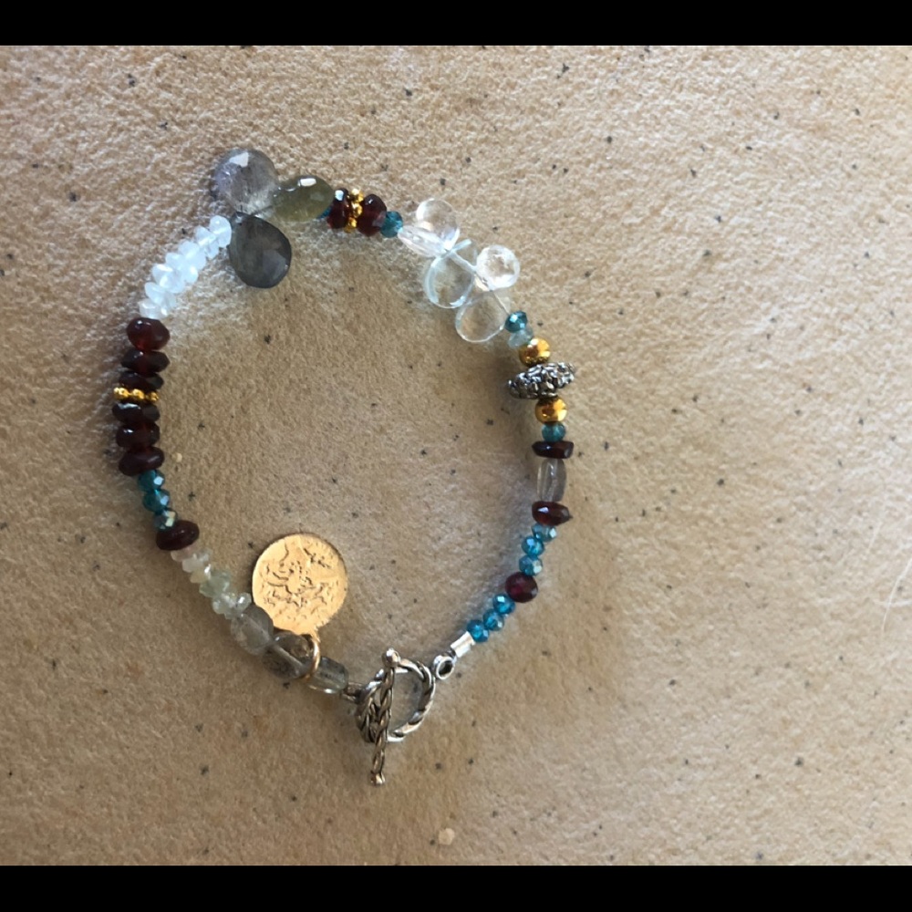 Handmade gem stone bracelet.